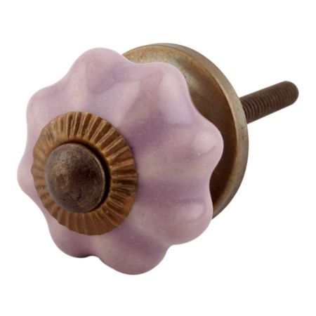 Lavender Small Ceramic Melon Drawer Knob online